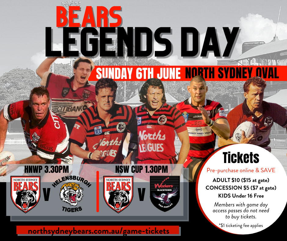 Game Day Tickets - North Sydney Bears